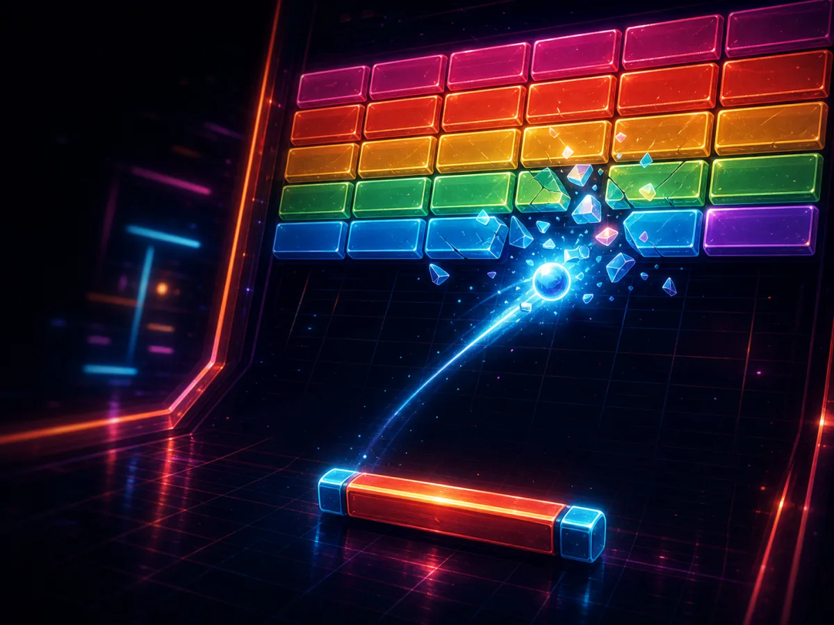 Breakout bricks and paddle