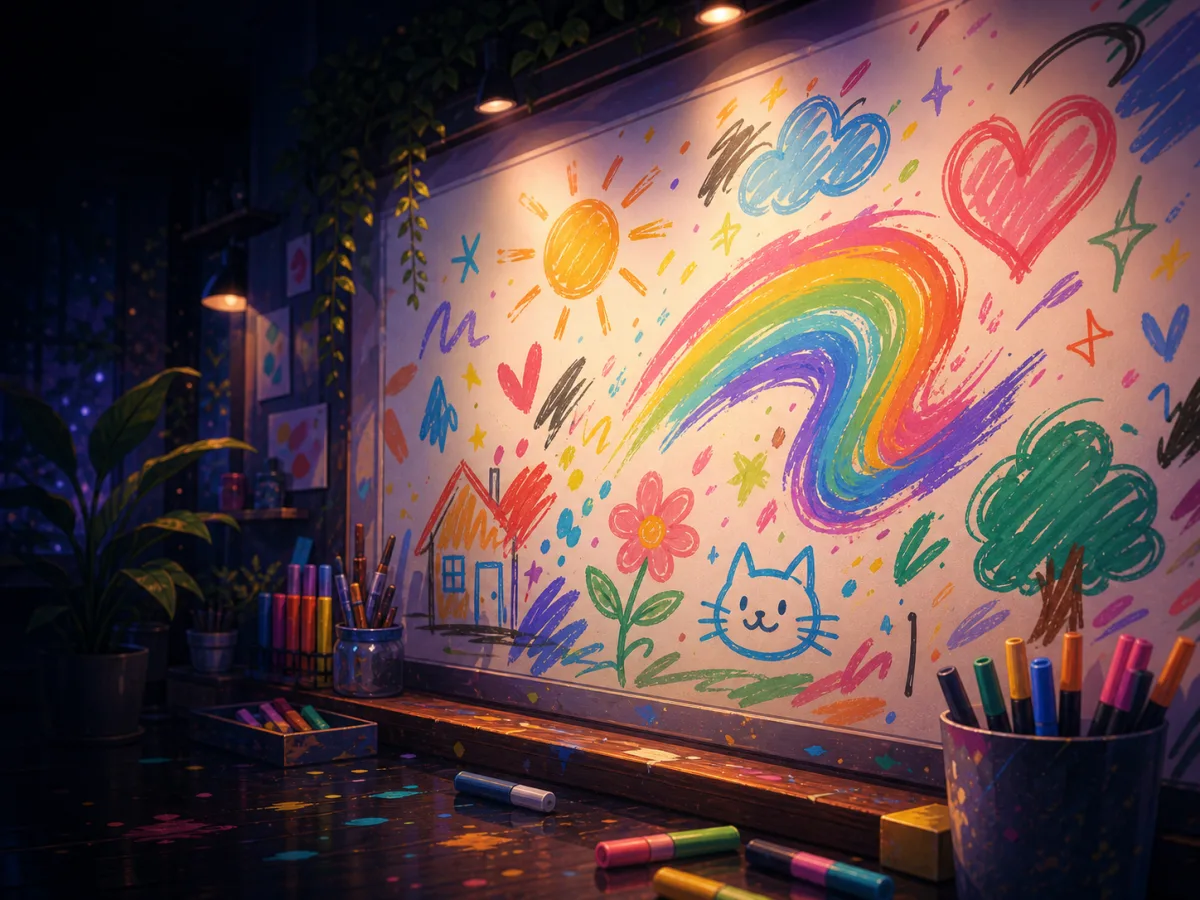 Drawing wall sketch board