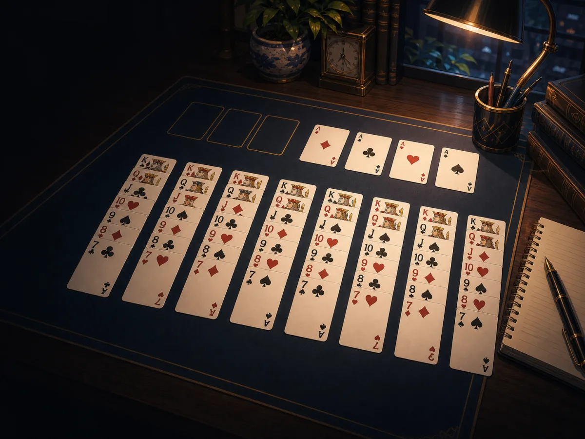 FreeCell open cells and foundations