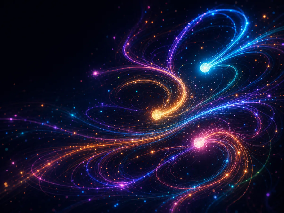 Particle trail light path