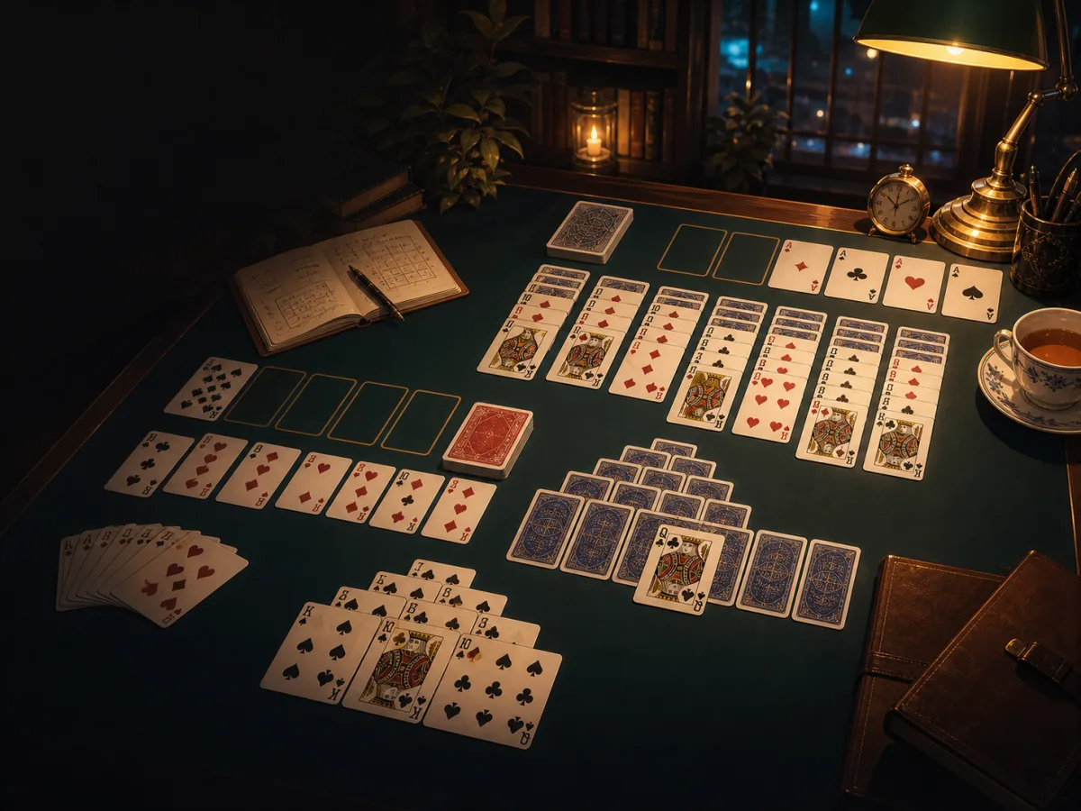 Solitaire card tableau
