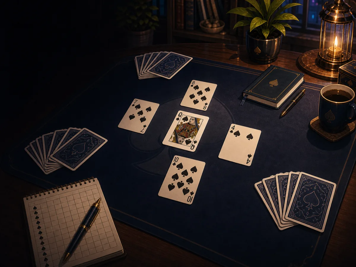 Spades bid and trick cards